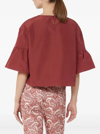 Weekend Max Mara Flared Shirt In Red