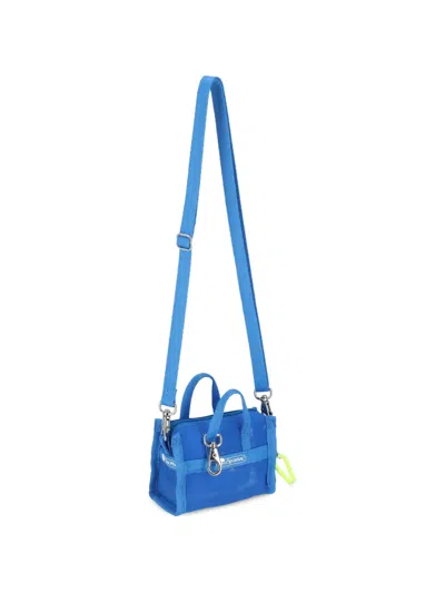 Msgm Top Handle Tote Bag In Blue