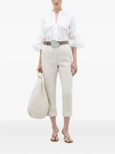 Silvia Tcherassi Moad Trousers In Neutral