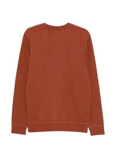 Sunspel Loopback Sweatshirt In Orange