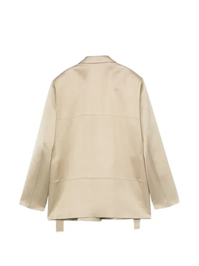 N°21 Notched Lapel Blazer In Neutral