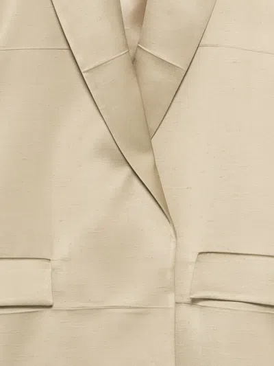 N°21 Notched Lapel Blazer In Neutral