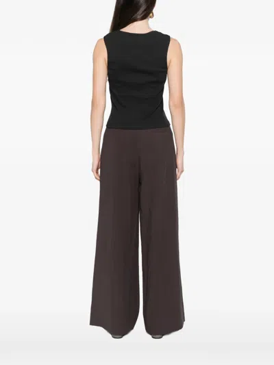 Samsoe & Samsoe Ribbed-panel Vest In Black