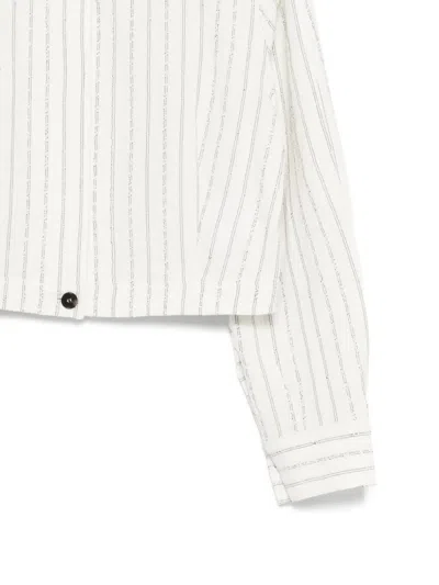 Low Classic Striped Jacket In White