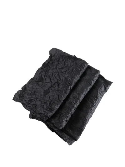 Daniela Gregis Crinkled Scarf In Black