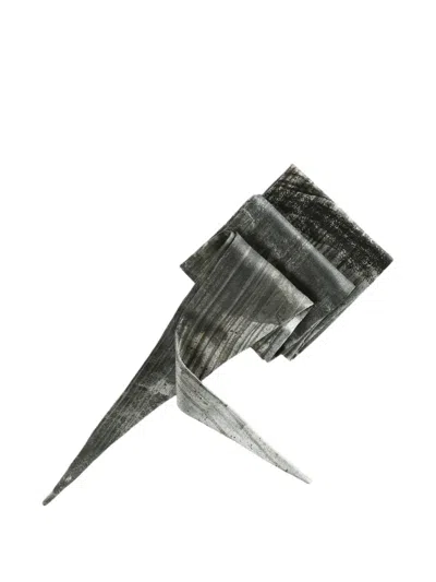 Ziggy Chen Patterned Scarf In Gray