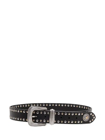 Kate Cate Floyd Studded Belt In Black