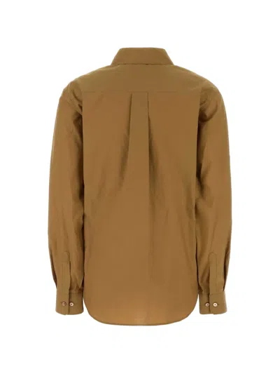 Lemaire Light Brown Regular Solid Shirt In Brown