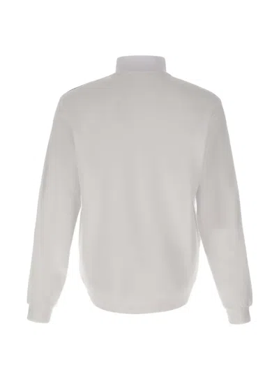 Ea7 Logo-detail Full-zip Sweatshirt In White