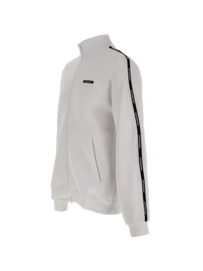 Ea7 Logo-detail Full-zip Sweatshirt In White