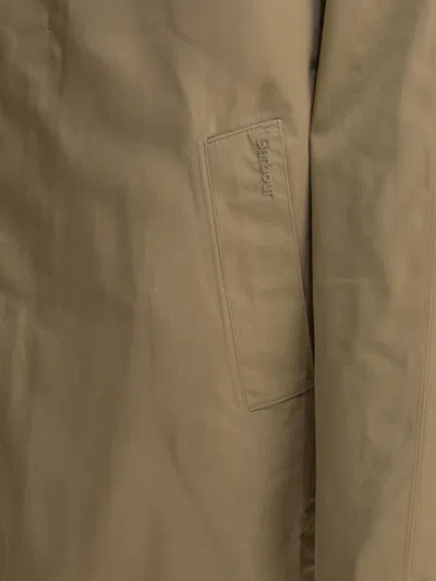 Barbour Buttoned Coat In Brown