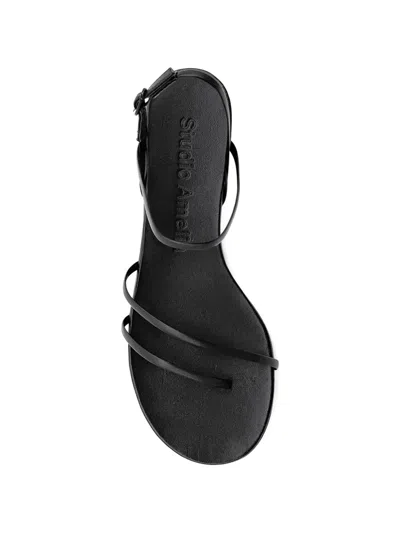 Studio Amelia Helix Multi-strap Sandals In Black