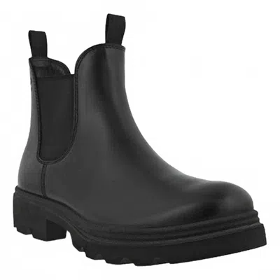 Ecco Grainer Leather Ankle Boots In Black