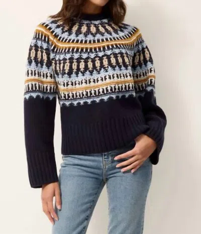 Marie Oliver Dion Patterned Sweater In Black