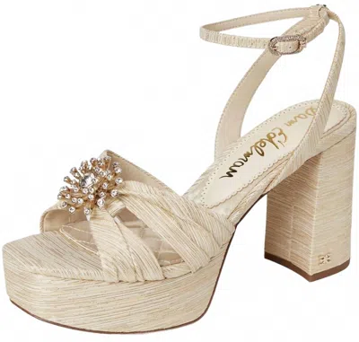 Sam Edelman Janelle Ankle Strap Platform Sandal In Neutral