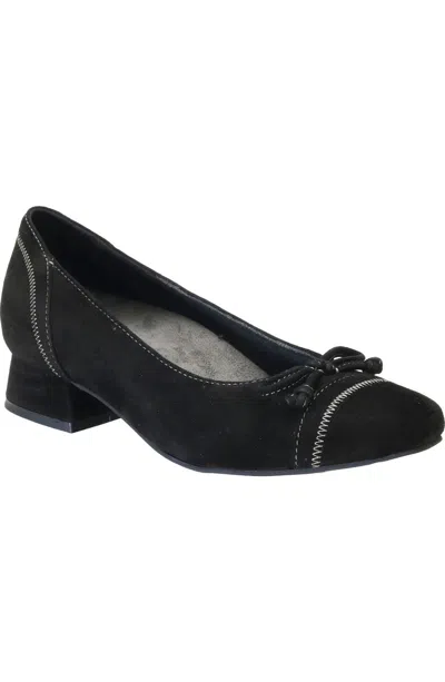 David Tate Heritage Cap Toe Pump In Black