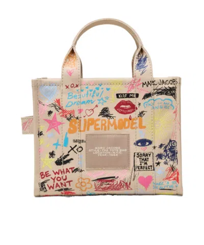 Marc Jacobs The Small Punk Scribble Canvas Tote Bag