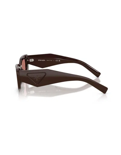 Prada Geometric-frame Sunglasses In Brown