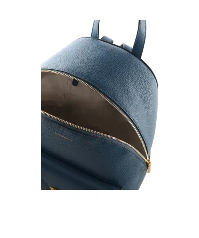 Coccinelle Logo Printed Backpack In Blue