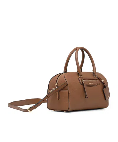 Michael Kors Structured Zip Shoulder Bag In Brown