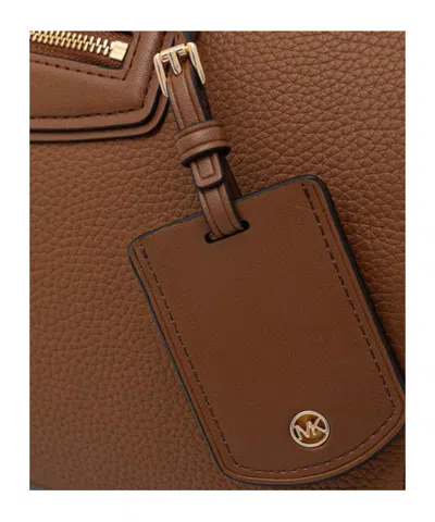 Michael Kors Structured Zip Shoulder Bag In Brown