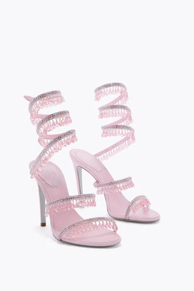 René Caovilla Chandelier 105mm Crystal-embellished Sandals In White