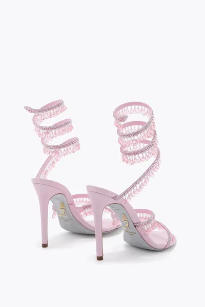 René Caovilla Chandelier 105mm Crystal-embellished Sandals In White
