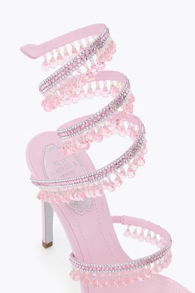 René Caovilla Chandelier 105mm Crystal-embellished Sandals In White