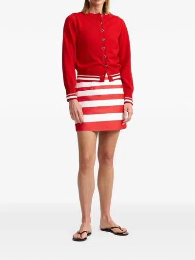 Aston Studio Leonara Cardigan In Red