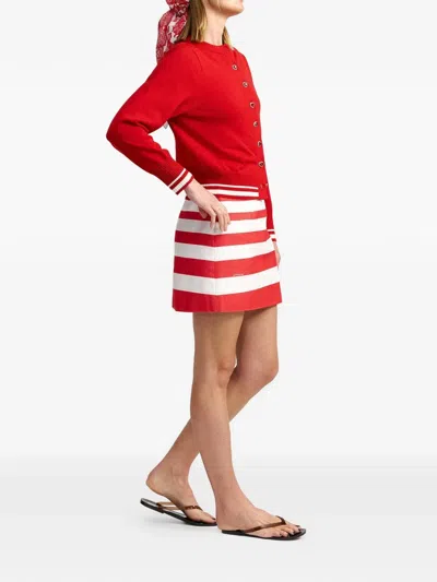 Aston Studio Leonara Cardigan In Red