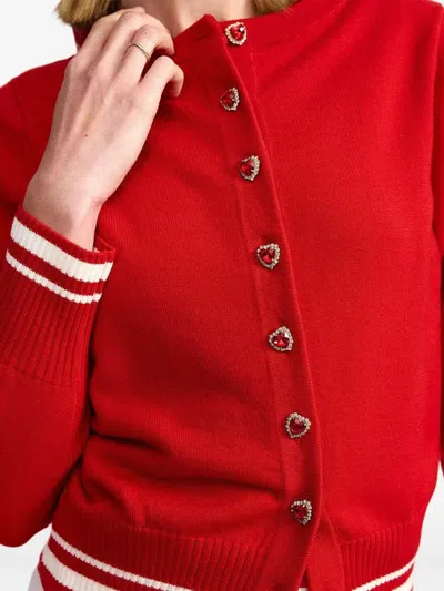 Aston Studio Leonara Cardigan In Red
