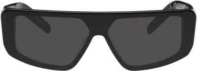 Rick Owens Black Temple Performa Sunglasses In Black