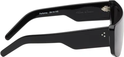 Rick Owens Black Temple Performa Sunglasses In Black
