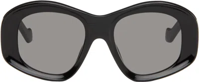 Loewe Anagram 51mm Beveled Acetate Pentagon Sunglasses In Black