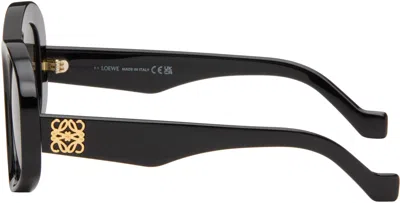 Loewe Anagram 51mm Beveled Acetate Pentagon Sunglasses In Black