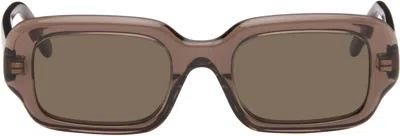 Loewe Brown Rectangular Slim Sunglasses In Brown