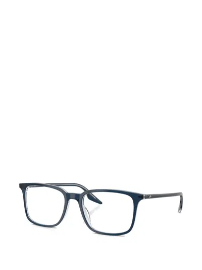 Ray Ban Square Frame Glasses In Blue