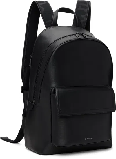Paul Smith Black Logo Stamp Backpack