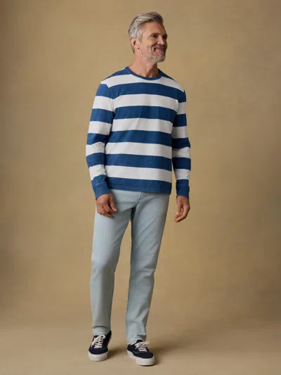 Faherty Long-sleeve Indigo T-shirt In Blue