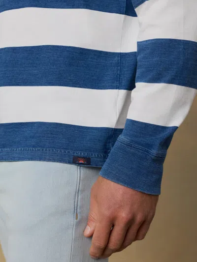 Faherty Long-sleeve Indigo T-shirt In Blue