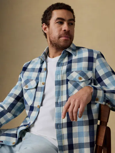 Faherty Indigo Overshirt In Blue