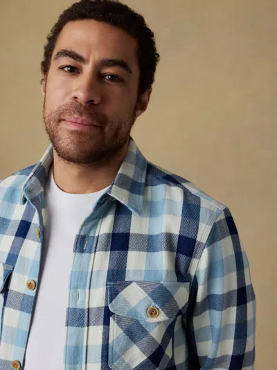 Faherty Indigo Overshirt In Blue