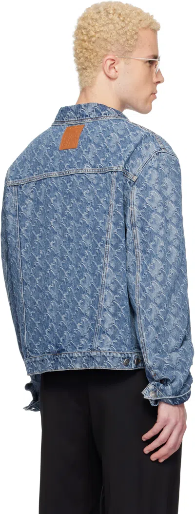 Lanvin Lunar Year Jacquard Denim Jacket In Blue