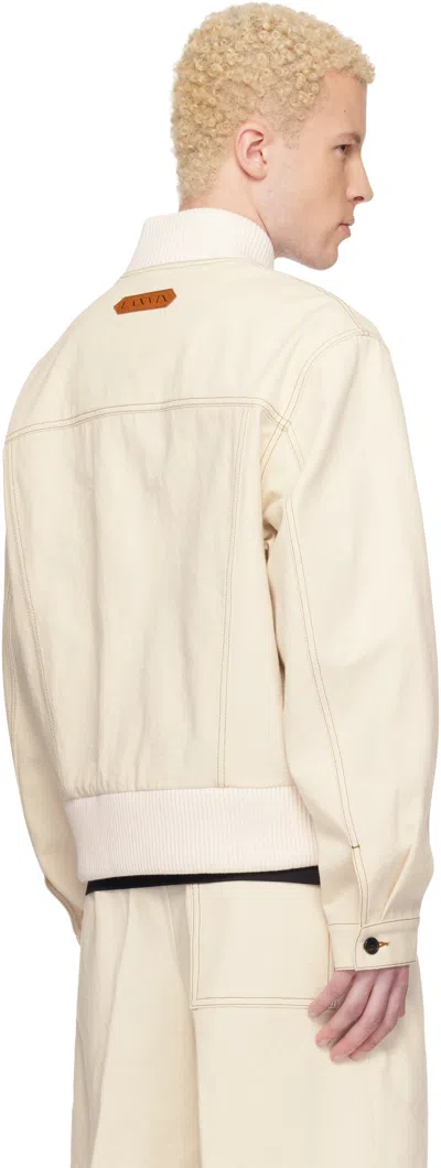 Lanvin Button-up Bomber Jacket In Neutral