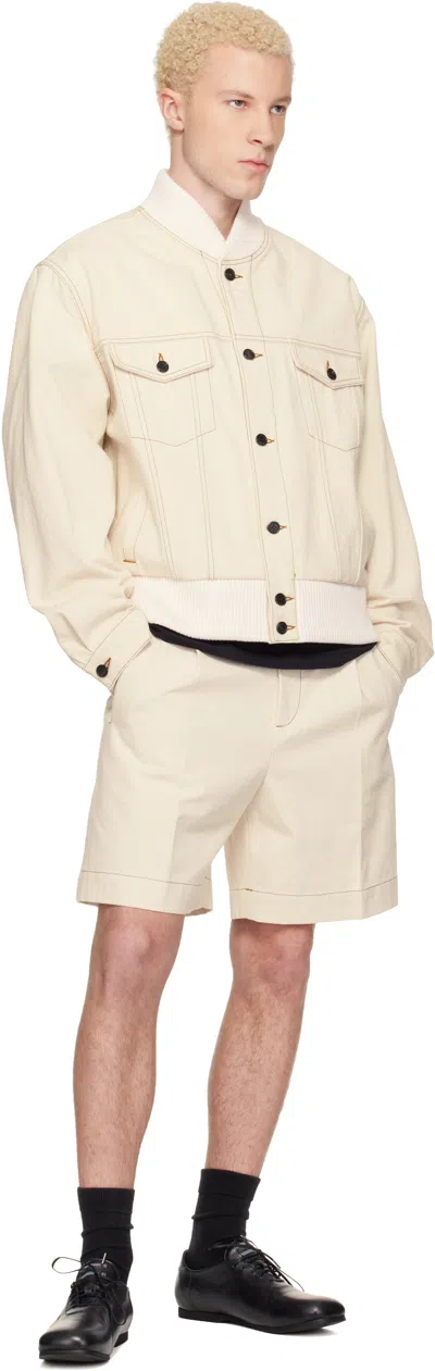Lanvin Button-up Bomber Jacket In Neutral