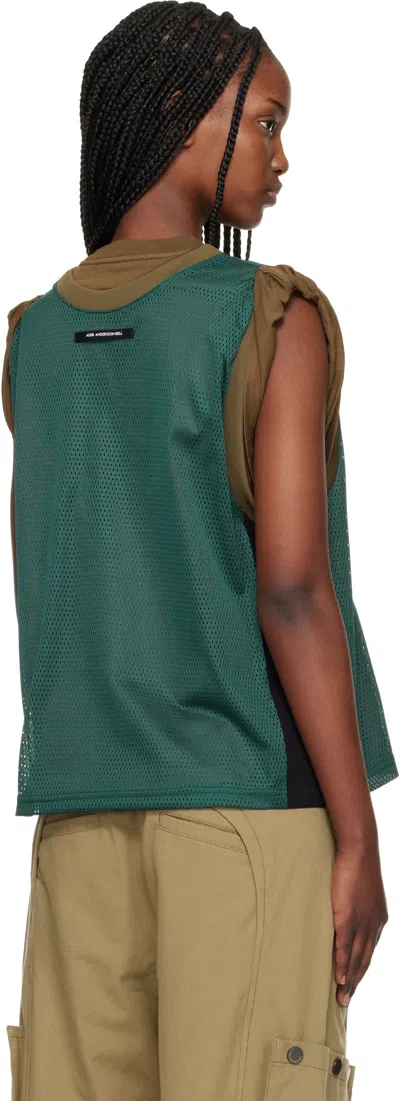 Andersson Bell Layered Rool Up T-shirt In Green