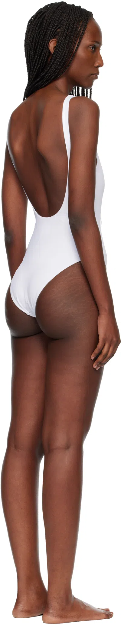 Versace Button-front Cotton Body In White