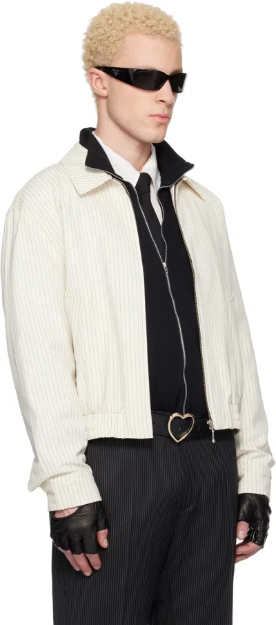 Ernest W Baker Off-white Harrington Jacket In Multi