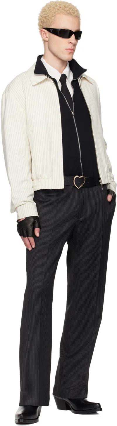 Ernest W Baker Off-white Harrington Jacket In Multi