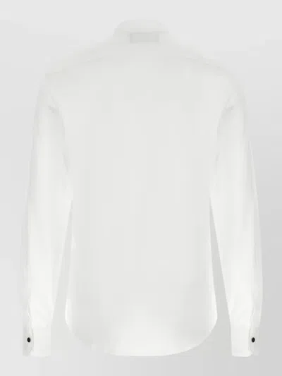 Kiton Buba Shirt Long Sleeves Chest Pocket In White